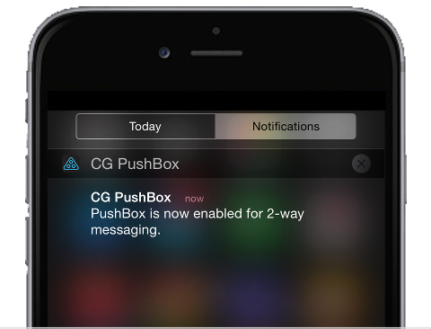 CG PushBox - Receive instant Push Messages sent from Cloud SMS